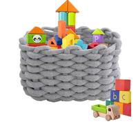 Mini Woven Tray - Compact Tabletop Organizer Box for Spaces | Fabric Basket with Lightweight Shape, Decorative Utility Style & Room Sorting Solution for Pet Play Items, Craft Tools