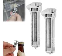 Mini Wrench Multitool,Compact Titanium Multitool,Mini Multitool Wrench Gadgets,Portable Mini Bottle Opener,for Everyday Prep, Keychain Multitool, Backpacking, Camping, and Hiking(Color:2pcs)