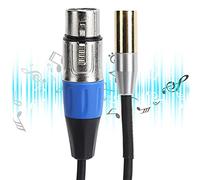 Mini XLR Cable de Audio Masculino a Hembra, 3 Pines Mini XLR Macho a Cable Femenino Compatible con Cámara Canónica y Varias Cámaras Cable de Micrófono (1m / 3.3 Pasteles)