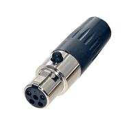 Mini XLR TA4F 4 pines hembra conector de audio para micrófono adaptador Mini XLR Jack,4 pines para micrófonos Pro