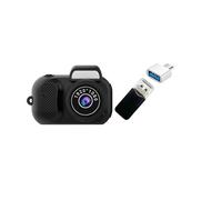 Mini Y3000 Llavero Cámara 8MP Foto Pequeñas cámaras corporales Digitales Cámara de Pulgar DV Micro videocámara Soporte Tarjeta SD con Pantalla for niños(CAM Add OTG and 64G)