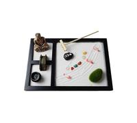Mini Zen Garden kit for Desk Crystal Sand Garden - with Zen rake Buddha Statue Healing Stones White Sand - Japanese Rock