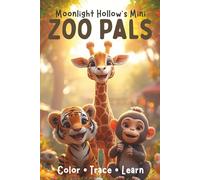 Mini Zoo Pals: Color, Trace & Learn with Cute Zoo Animals | A Moonlight Hollow Minis Book for Toddlers & Kids | Travel-Size Coloring Fun for Creative Little Hands