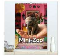 Mini-Zoo - Tiere im falschen Maßstab (hochwertiger Premium Wandkalender 2026 DIN A2 hoch), Kunstdruck in Hochglanz: Zwölf verblüffende Tiermotive, die mit Maßstab und Wirklichkeit spielen.