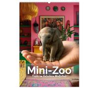 Mini-Zoo - Tiere im falschen Maßstab (Wandkalender 2026 DIN A2 hoch), CALVENDO Monatskalender: Zwölf verblüffende Tiermotive, die mit Maßstab und Wirklichkeit spielen.