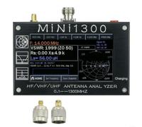 Mini1300 Analizador de red vectorial 0.1-1300MHz Medidor HF/VHF/UHF SWR con pantalla táctil LCD de 4.3 pulgadas, probador para radio jamón, caja de metal