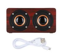 Minialtavoces multimedia portátiles con calidad de sonido superior, altavoz Bluetooth de madera con diseño retro para una escucha versátil.