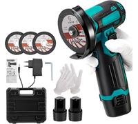 Miniamoladora angular con batería de 12 V, Mini Flex con batería de 2 y cargador, motor de cepillo de 19500 rpm, miniflex, para cortar metal, madera, azulejos para bricolaje
