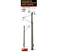 Miniart 1 :3 5 Railroad Power Poles And Lamps Kit de Modelismo
