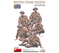MINIART 1/35 KIT FIGURA DE ACCIÓN MILITAR BRITÁNICO JINETES DE TANQUES NW EUR...