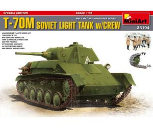 MINIART 1/35 KIT MILITAR TANQUE DE ARMAS T 70 SOVIET TANQUE LIGERO MODELO DE ...