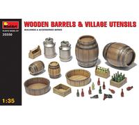 MiniArt Kit de modelismo Barriles de madera y utensilios de aldea 1:35 MA35550