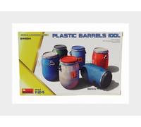MiniArt 24004 1:24 Barriles de Plástico 100L - Reproducción fiel, modelo reducido, kit de plástico, bricolaje, ocio creativo, pegado, kit modelo, para ensamblar, sin pintar