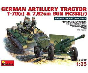MiniArt 35039 - Tanque de artillería alemán -70 76.2 mm FK 288 con tripulación