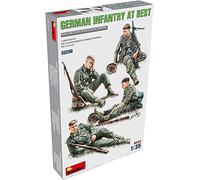 MiniArt 35266 1:35 Figuras de soldados de infantería alemanes en reposo (4) - Réplica fiel de la construcción de modelos, kit de plástico, manualidades, pasatiempos, pegado, kit de modelo, montaje