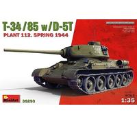 T 34 85 W / d-5t. Plant 112. Spring 1944 Tanque 1 :3 5 Plástico Model Kit