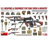 MINIART 35334 Kit 1/35 U.S. Armas y Equipo para Infantería y Tanques