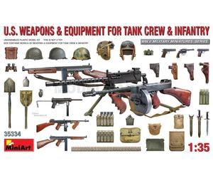 MINIART 35334 Kit 1/35 U.S. Armas y Equipo para Infantería y Tanques