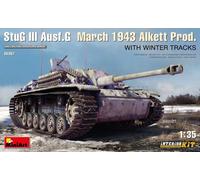 Miniart 35367 - 1/35 Stug III Ausf. G March 1943 Alkett Prod W/ Invierno Pistas