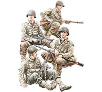 MiniArt 35407 1:35 Figuras de infantería estadounidense (4) Set 1 - Reproducción fiel a modelos, construcción de modelos, kit de construcción de plástico, manualidades, aficiones, pegar, maqueta