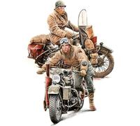 MiniArt 35422 1:35 U.S. Soldados con motocicletas WLA - Reproducción fiel a modelo, kit de construcción de plástico, manualidades, aficiones, pegar, maqueta, montaje, sin barnizar