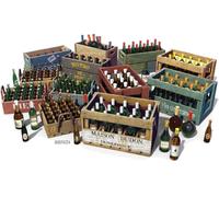 Miniart 35665 Juego de Cajas y Botellas 1:35 - reproducción Fiel, modelismo, Kit de plástico, Manualidades, Hobby, Pegar, modelismo, Montar