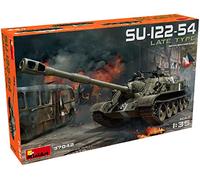 MiniArt 37042 SU-122-54 - Juego de construcción de maquetas, fabricación de maquetas, manualidades, aficiones, pegar, maquetar, montar sin pintar