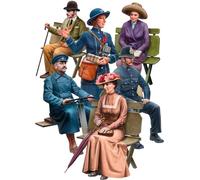 Miniart 38092 Figuras de acompañantes/pasajeros de autobús Escala 1:35 (6) - reproducción Fiel, modelismo, Kit plástico, Manualidades, Hobby, Pegar, maquetas, ensamblar, sin Pintar