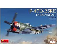 Miniart 48009 1:48 P-47D-25RE Thunderbolt Kit Base-réplica Original, modelismo, Kit plástico, Manualidades, Hobby, Pegar, maquetas, Montaje, sin Pintar
