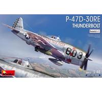 Miniart 48023 1:48 P-47D-30RE Thunderbolt Kit Básico - reproducción Fiel, modelismo, Kit plástico, Manualidades, Hobby, Pegar, maquetas, ensamblar, sin Pintar