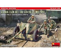 Miniart 53010 1:35 Cañón Antitanque PaK 40 7.5cm Mid Prod