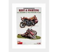 Rest & Fighting. U. S. Soldiers Con Wla Motorcycles 1 :3 5 Plástico Modelo Kit