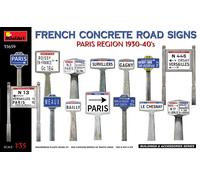 Miniart 550035659-1 :3 5 Francés Concrete Road Signos 1930-40's. Paris Region