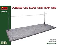 Miniart 550036065-1/35 Guijarro Road W/ Tranvía Línea (Inyección Mold ) - Nuevo