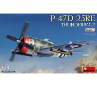 Mini Art 48009 1:48 P-47D-25RE Thunderbolt Kit Base-réplica Original, modelismo, Kit plástico, Manualidades, Hobby, Pegar, maquetas, Montaje, sin Pintar