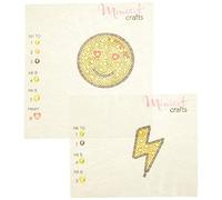 Miniart Crafts Insignias de Parche-Smiley/Lightning, Varios Colores, Talla única