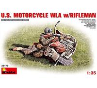 MiniArt Kit de construcción de Motocicleta Estadounidense WLA con Rifleman a Escala 1:35 (Multicolor)