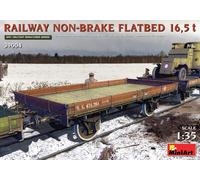 1:35 Miniart Railway Non-Brake Flatbed 16,5 T Kit MA39004 Modellino