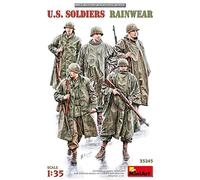 Miniart MIN35245 1:35-US Soldiers in Rainwear, color moldeado
