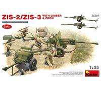 Miniart 35369 - 1:35 ZIS-2/ZIS-3 Con Carro Y Tripulación. 2 En 1 - Nuevo