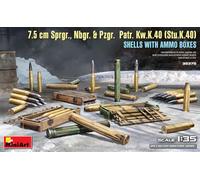 MiniArt MIN35375 1:35-7.5 cm Sprgr Nbgr,Pzgr,Patr,Kw.K.40 Shells, sin pintar