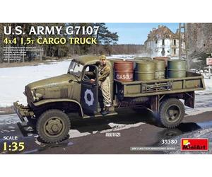 MiniArt MIN35380 1:35-U.S. Army G7107 4X4 1,5t Cargo Truck, sin pintar