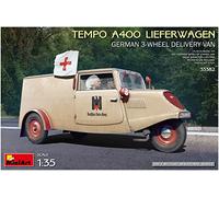 MiniArt MIN35382 1:35-Tempo A400 Lieferwagen Kit de modelo de furgoneta de 3 ruedas, sin pintar