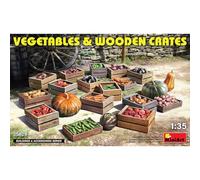 MiniArt MIN35629 1:35-Vegtables y Cajas de Madera, Gris