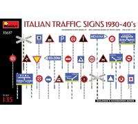 Miniart MIN35637 1:35-Italian Traffic Signs 1930-40's Scale Model Kit, Color Mol