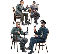 MiniArt-Ejército 35396 1:35 Fig. Dt. Soldados en la cafetería (4) -réplica fiel, kit de construcción de plástico, manualidades, aficiones, pegar, maqueta, montaje, sin pintar, color moldeado (Mini Art