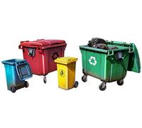 MiniArt Plastic Trash Cans - Decoración de modelismo