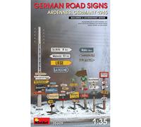 MiniArt Set Señales Viales Alemanas Miniart 1/35 Ardennes 1945 con Calcomanías