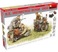 MiniArt- U.S. Motocycle Repair Crew.Special Editi Figuras, Color Gris, Mittel (M