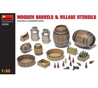 Miniart WOODEN BARRELS & VILLAGE UTENSILS KIT 1:35